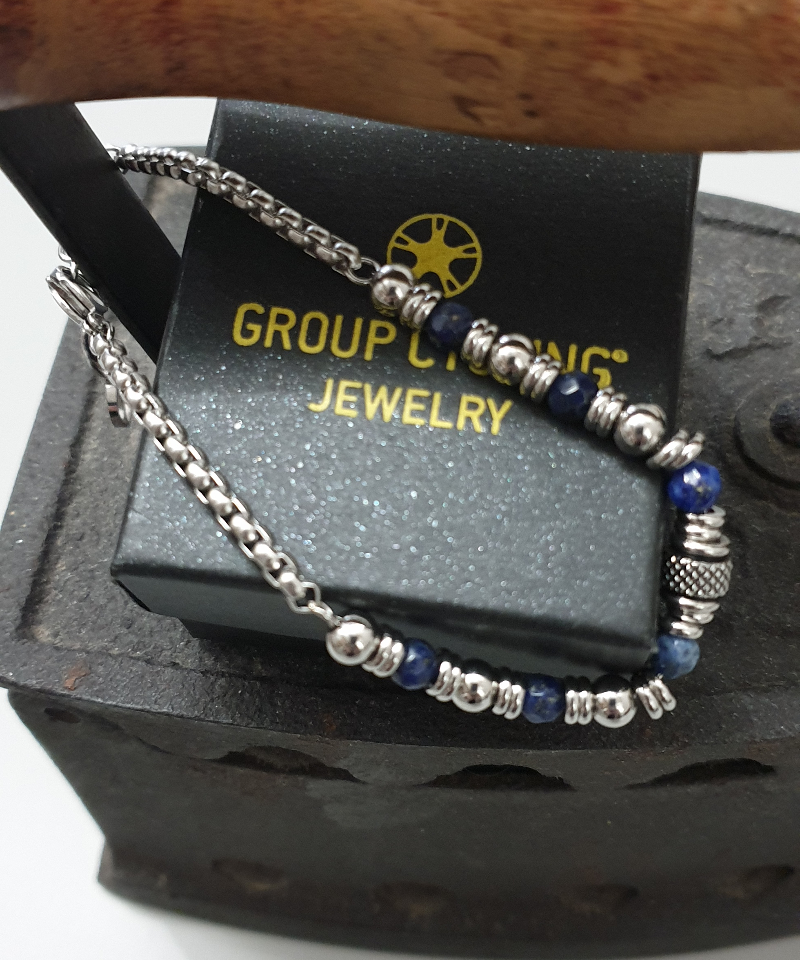 Collection GC2C Steel Product 316L Bracciale Agata Blu