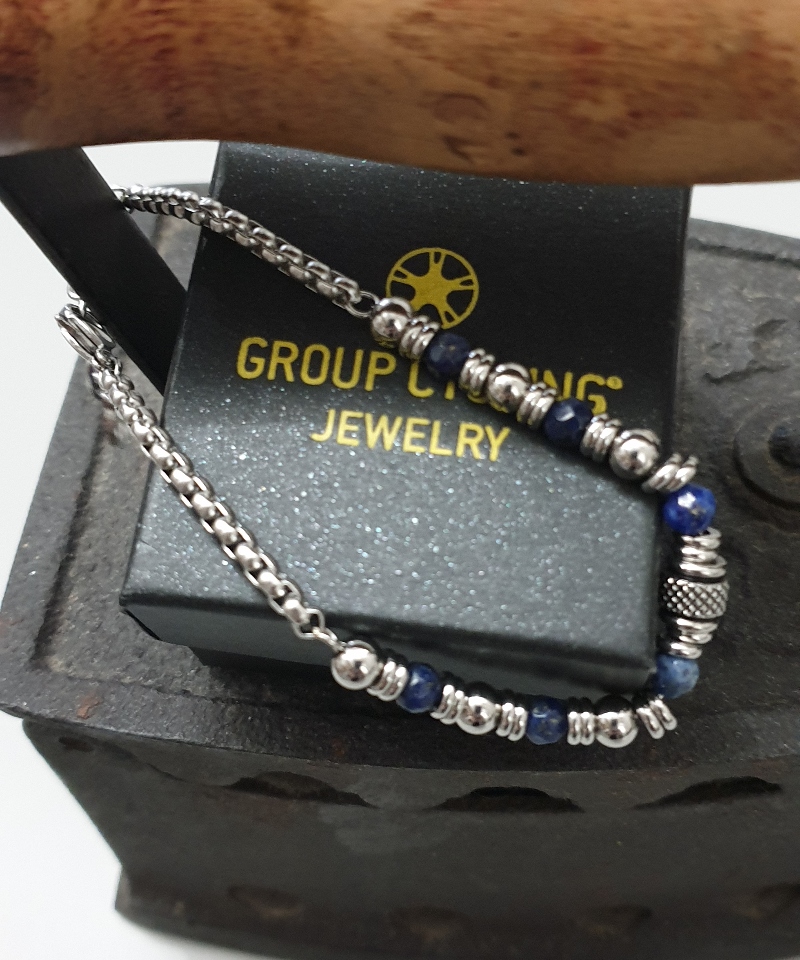 Collection GC2C Steel Product 316L Bracciale Agata Blu