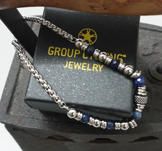 Collection GC2C Steel Product 316L Bracciale Agata Blu