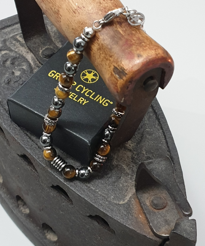Collection GC2C Steel Product 316L Bracciale Ematite + Occhio di Tigre 