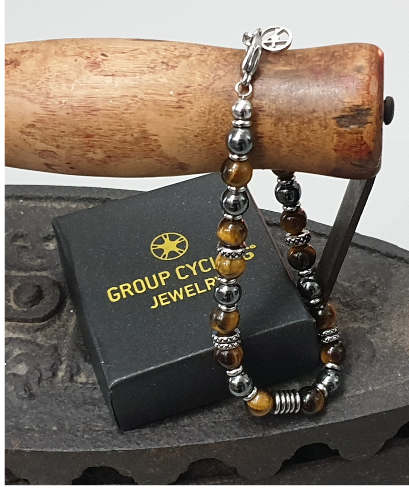 Collection GC2C Steel Product 316L Bracciale Ematite + Occhio di Tigre 