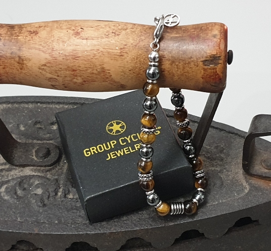 Collection GC2C Steel Product 316L Bracciale Ematite + Occhio di Tigre 