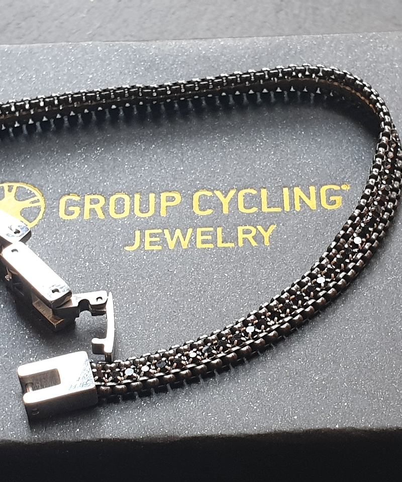Collection GC2C Steel Product 316L - Bracciale Acciaio Dark e Zirconi Neri