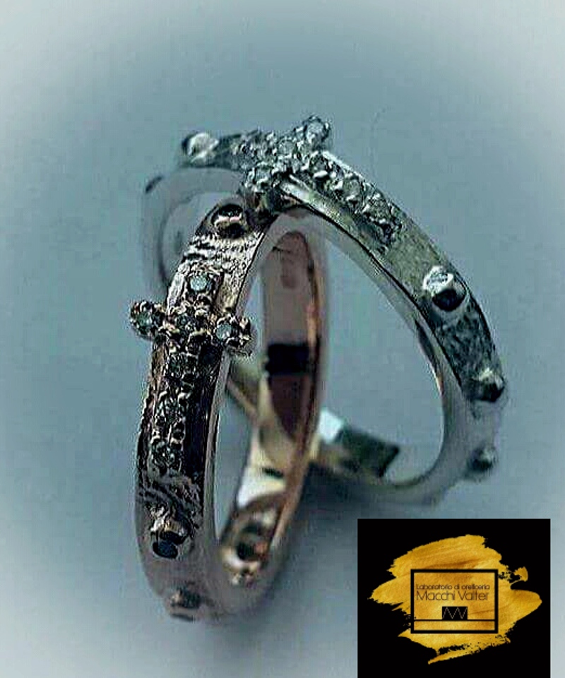 Collection VM Jewels Luxury Gold&Silver Anello Oro e Diamanti 