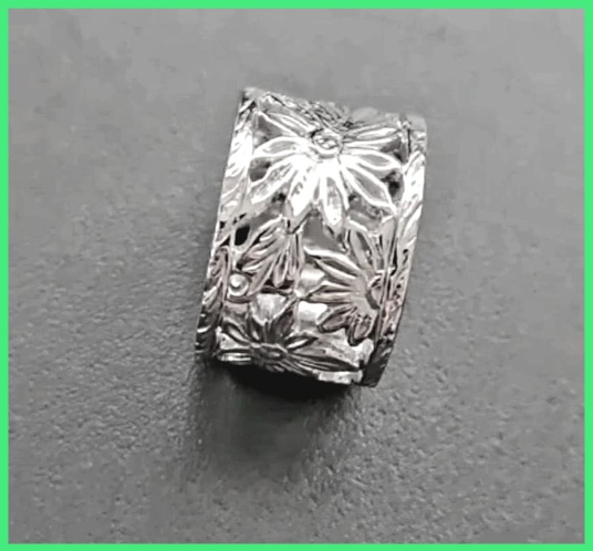 Collection VM Jewels Luxury Gold&Silver Anello fascia Larga in Argento 925